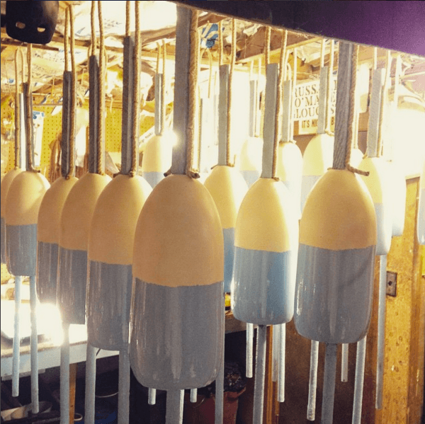 lobster buoys painted