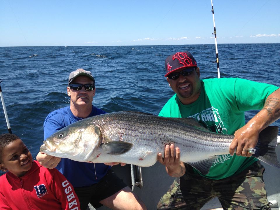Jermaine Wiggins Catches Giant Striped Bass