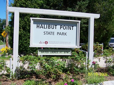 halibut point state park sign